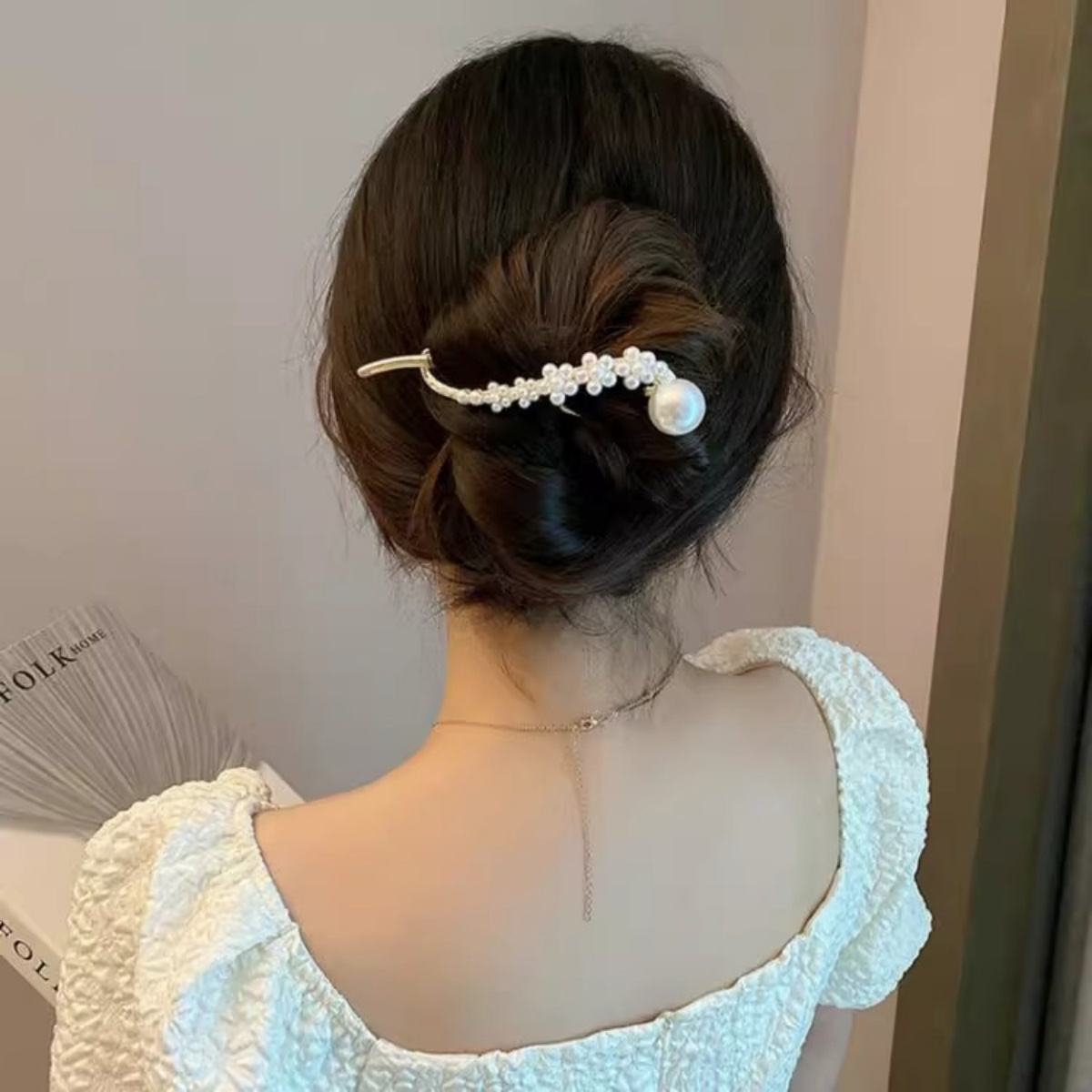 Elegant Glitter Pearl Hair Cli - Korean Lifestyle & Kids Boutique ulasan dan harga