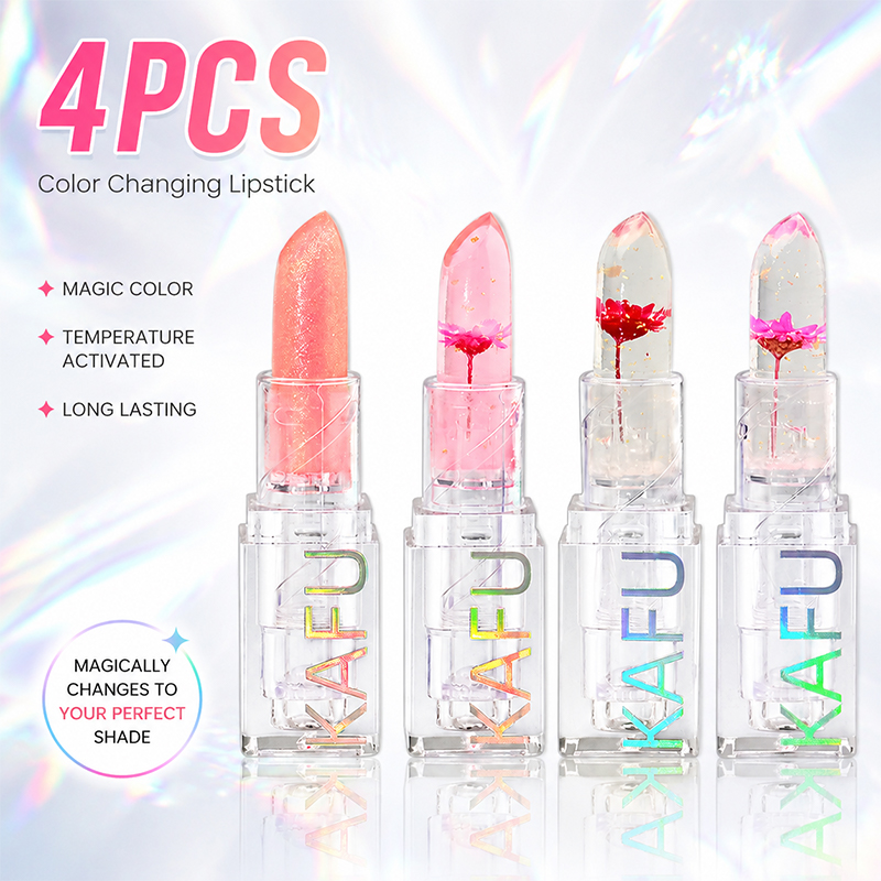 4pcs Temperature Jelly Color C - Lip Tint Korean ulasan dan harga