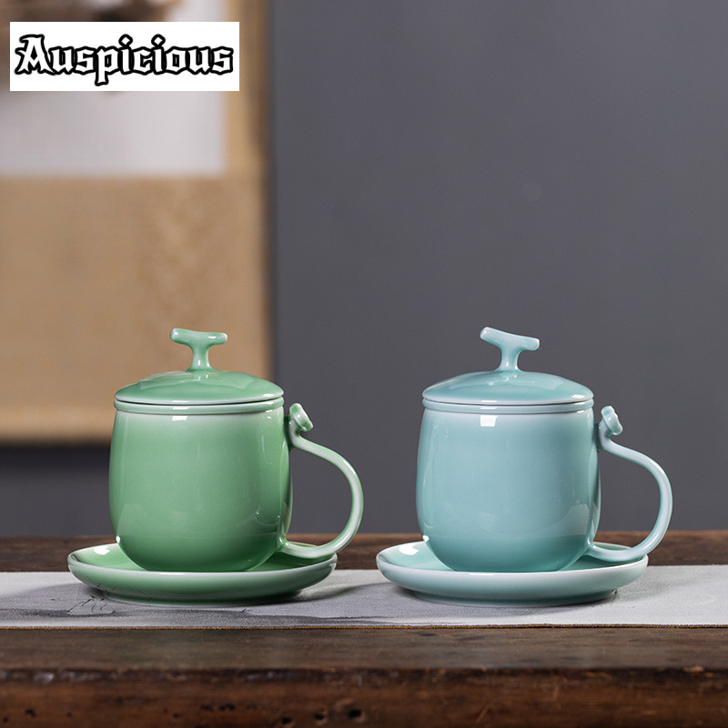 400ml Azure Longquan Celadon F - Celadon Ceramic Cup ulasan dan harga