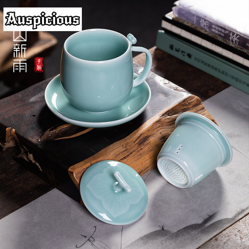 400ml Azure Longquan Celadon F - Celadon Ceramic Cup ulasan dan harga