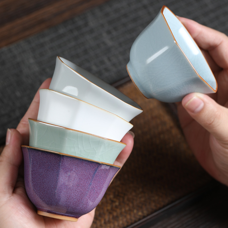 Five Famous Kilns 5 Cups Tea S - Celadon Ceramic Cup ulasan dan harga