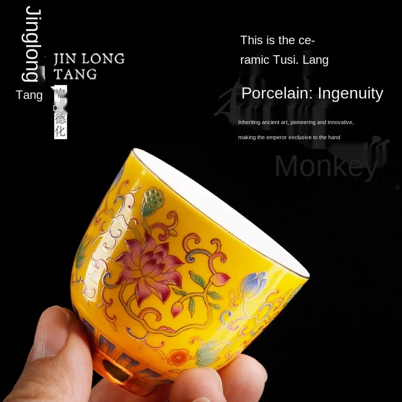 Enamel Kung Fu Small Number Ce - Celadon Ceramic Cup ulasan dan harga