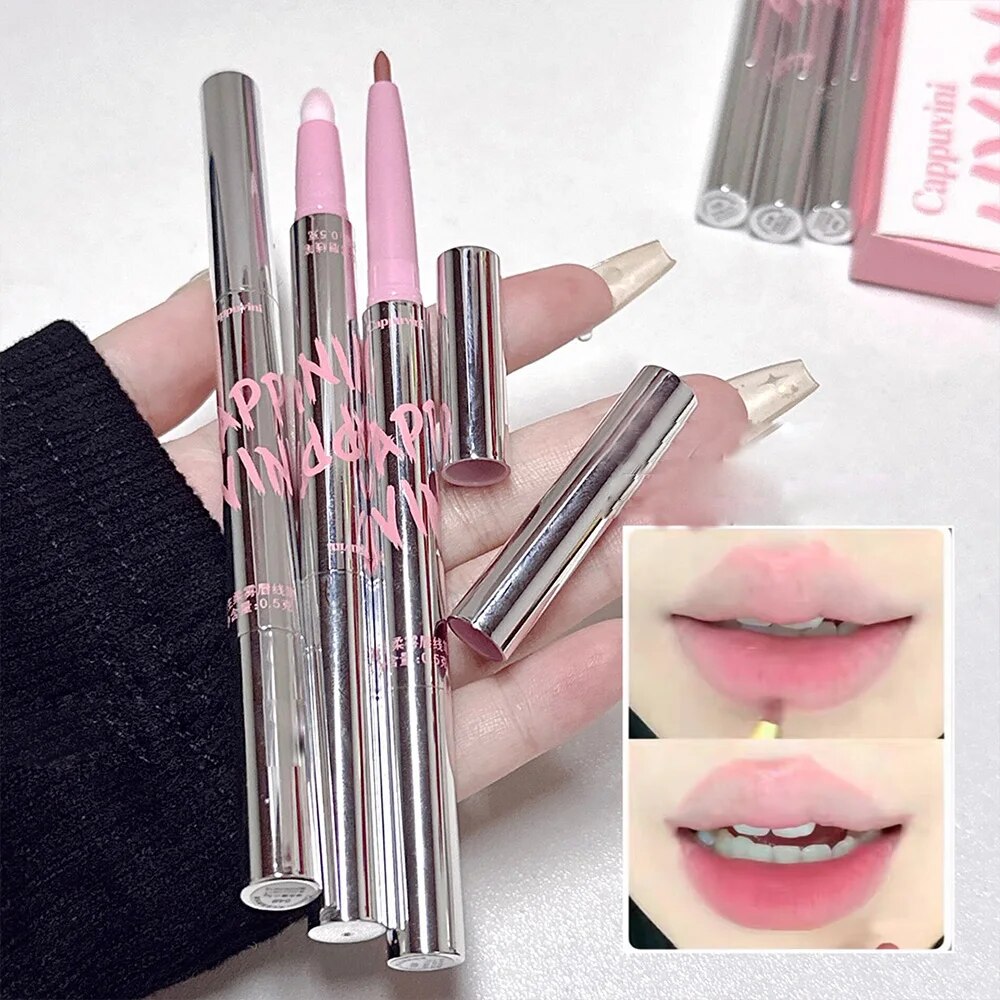 Nude Lip Liner with Lip Brush  - Lip Tint Korean ulasan dan harga