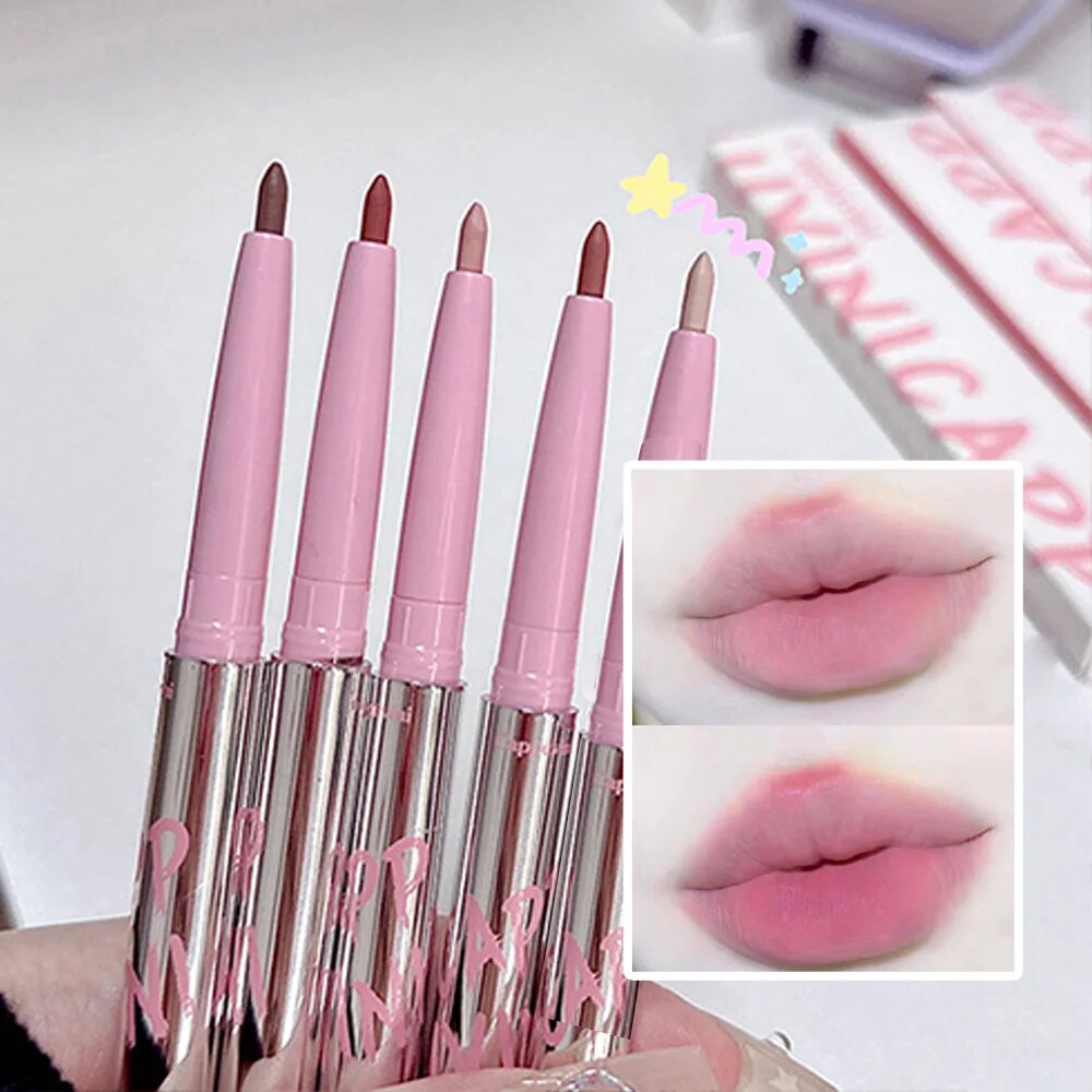 Nude Lip Liner with Lip Brush  - Lip Tint Korean ulasan dan harga